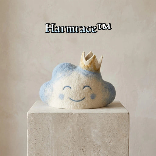 Harmrace™ DreamCloud Royal Plush Pillow ☁️ A little cloud with a crown… made to brighten every room.